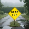 Anobell Dead End Sign 24 x 24 Inches Reflective Aluminum