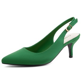 Greatonu Womens Slingback Dress Pump Green Size 8.5