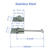 Dsnaduo Polished STAINLESS STEEL 6 Inches T Style Entry Door