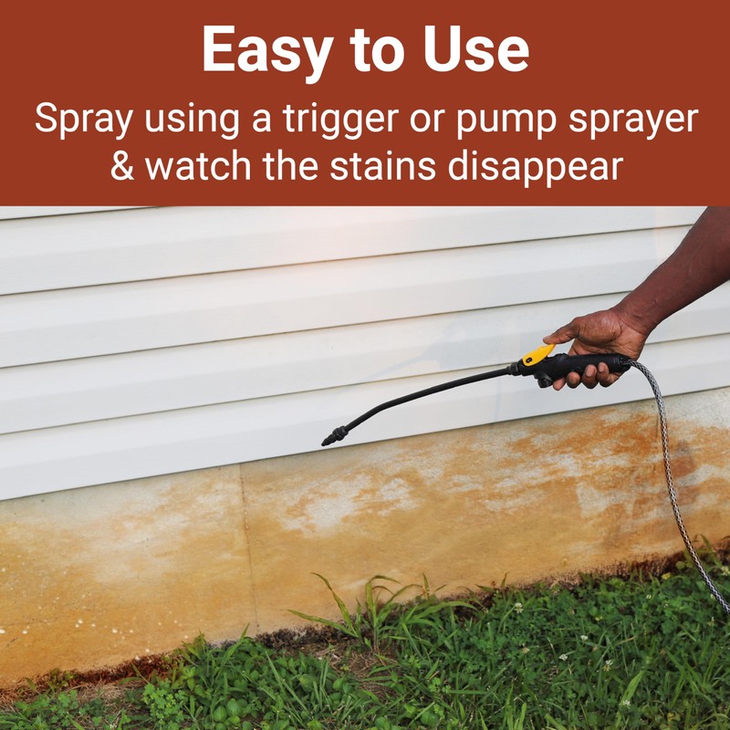 RID-O-RUST Outdoor Liquid Rust Stain Remover, Removes Stains, Calcium, and