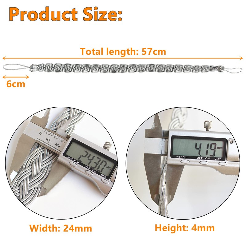 YankMooM 2 Pack Curtain Tiebacks Hand Knitting Curtains Tied Rope