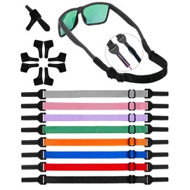 AURAADORN Kids Glasses Strap for Boys, 8 Pack Toddler Glasses Strap for Kids(6.5-10"),4 Pair Eye Glass Ear Gripper-Eyeglass Ear Grips (8-Pack Multi-Color)
