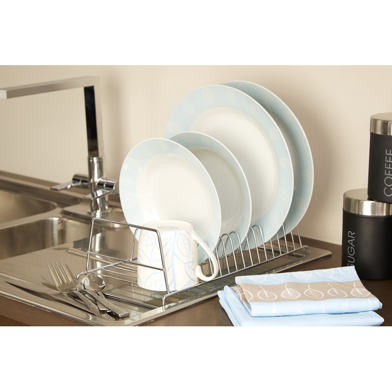 Premier Housewares 12 Plate Dish Drainer - Chrome