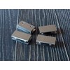Glass Shelf Brackets Rectangular Shelf Clips Metal Clamps Brushed Nickel