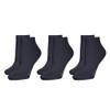 SaferSox Odor Control Ankle Sneaker Socks (L, 3 Pack Navy)