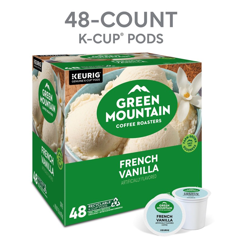 Green Mountain Coffee Roasters French Vanilla Coffee, Keurig Single-Serve K-Cup