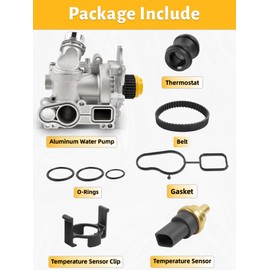 Electric Engine Water Pump Compatible with 2008-2016 A3 A4 A5 A6 Q3 Q5 TT Allroad VW CC Eos GTI 2.0L,with Neutral Belt OE 06H121026CQ 06H121026AB