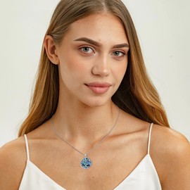 TALYKONG Sobriety Necklace Gifts for women AA Recovery Tree of life Pendant Necklace Alcoholics Anonymous Gifts for Women Men (Sobriety Abalone Shell)