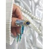 ❣️ Brilliant blue sapphire handmade nail tips ✨ - Short