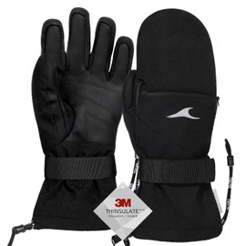 Achiou - Guantes de esquí impermeables, guantes de snowboard, guantes de invierno para clima frío para hombres y mujeres, guantes de nieve con visualización táctil