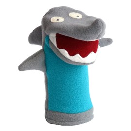 Cate & Levi - Fleece Hand Puppet - Handmade in Canada - Great for Storytelling (Shark)