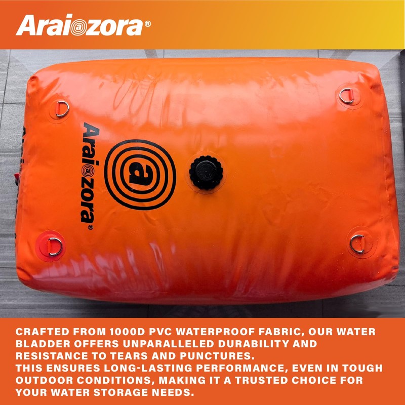 Araiozora Foldable Water Bladder Tank,60 Gal/240L Portable Large Capacity Soft