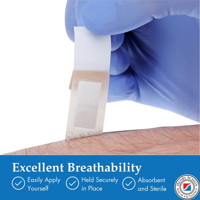 Henry Schein Sheer Strip Adhesive Bandages, 3/4" x 3", Sterile,