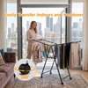 AssHMKIT Clothes Rack, 2-Tier Drying Hanger, for 20 Pieces+, Foldable
