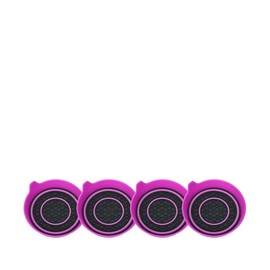 HAMOJUF Car Cup Holder Coaster, 4PCS Waterproof Sift-Proof Embedded in Vehicle Drink Spill Holder Mat, Recessed Auto Interior Water Cup Pad, Universal for SUV RV Truck (Purple)