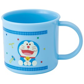Skater KE4AAG Doraemon Gingham Cup, 6.8 fl oz (200 ml), Antibacterial, Dishwasher Safe, Made in Japan