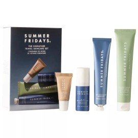 Summer Fridays Signature Travel Skincare Set Jet lag Mask Serum Balm Cleanser