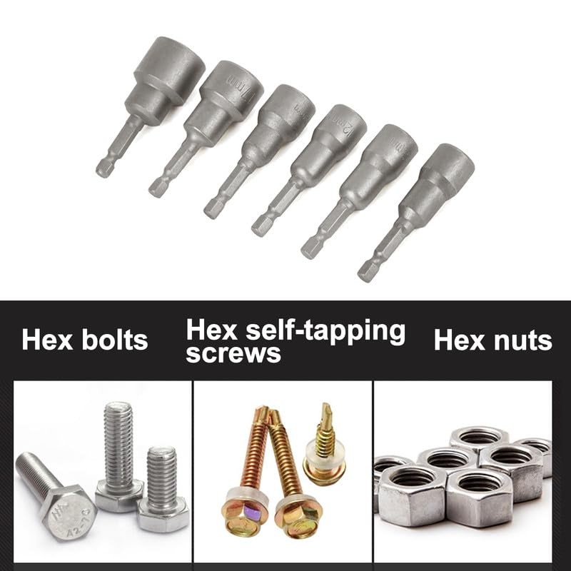10mm Screwdriver Nut Driver Bit, Metric Hex Wrench Socket Bit,
