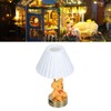 1: 12 Scale Dollhouse Bear Table Decor Realistic LED Lamp
