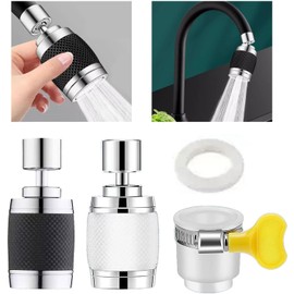 Grifo de cocina Pulverizadores Boquilla 360 Diseños giratorios presión Filtro de ahorro de agua Adaptador Aireador Extensión de grifo de cocina con filtro