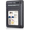 Teskyer Card Case, Thin, Slim, Carbon Fiber, Magnetic, Anti-Skimming, Card