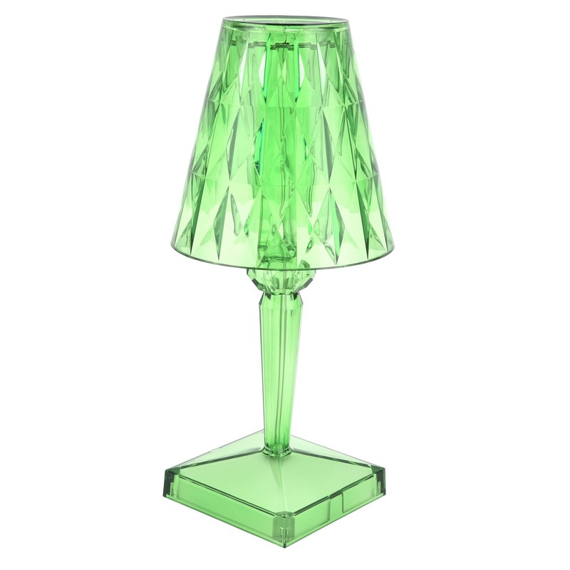 LED Crystal Table Lamp Transparent Prism Dimmable Desk Lamp USB