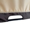 Khaki 12x9 Ft Curved Outdoor Pergola Canopy Cover Durable Weatherproof