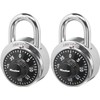 Master Lock 1500D Locker Lock Combination Padlock, 2 Pack, Black