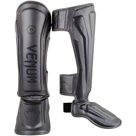 Venum Elite Standup Shinguards, Grey, X, Large