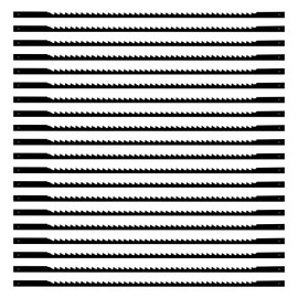 VooGenzek 20 PCS Scroll Saw Blades Set, 10 Teeth Carbon Steel Coping Saw Blade, Pinned Scroll Saw Blade, for Sawing Wood, Plastic, Foam, Soft Metals