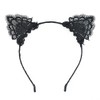 EROSPA® Cat Ears Headband Lace – Black – Carnival Fancy