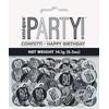 Unique 83831 Black Prismatic 80th Birthday Confetti, 5 oz 1