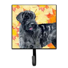 Caroline's Treasures BB9921SH4 Giant Schnauzer Fall Leash or Key Holder, Yellow, Wall Hooks, Key Hooks Holder, Coat Rack Wall Mount, Coat Hooks, Hooks for Hanging Keys, Towels, Aprons, Leashes,