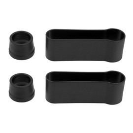 LT Easiyl 2 Sets of Trekking Pole Holder Accessory Set Fits Most Folding Walking Sticks Plastic Bracket 9x3cm + Rubber Ring Upper Hole 2.2cm Lower Hole 2.5cm