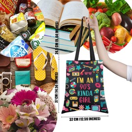 PYOUL I Love 90s Gift I'm An 90s Kinda G-irl Tote Bag Back To The 90s Handbag Retro 90s Lover Merch (90s Kinda G-irl Tote)
