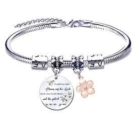 JRZDFXS Gifts for Mother's Day Mum Mother Gifts Mum Birthday Gifts from Daughter Silver Bracelet for Mum Mother's Day Christmas Mum Gifts, Stainless Steel