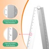 sourcing map Folding Straight Ruler 30cm Metric Aluminum Alloy Protractor