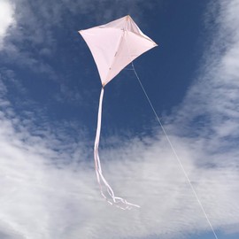 In the Breeze 3325 - Coconut 30 Inch Diamond Kite - Solid White, Fun, Easy Flying Kite