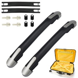 Pack of 2 Suitcase Handle Replacement Black, 24 cm Luggage Suitcase Handle, Travel Suitcase Repair Accessories, Removable Replacement Luggage Handle, Zinc Alloy Suitcase Handle for Suitcase Box,