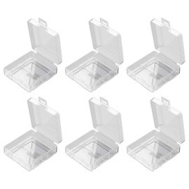 XYRSTOLR 6Pcs 9V Battery Storage Case Box Organizer 2 Capacity Transparent Battery Storage Box Case Organizer for 9V Battery