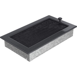 Kratki Ventilation Grille Fireplace Grille 17 cm x 30 cm Graphite with Blinds