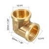 sourcing map Brass Elbow Pipe Fitting 90 Degree 1/2 PT