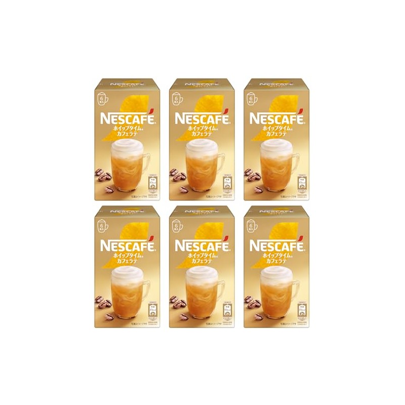 Nescafe Whip Time Cafe Latte, 6 Pieces x 6 Boxes,