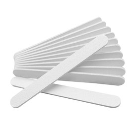 Limas de uñas blancas (paquete de 12), pizarras profesionales de grano 100/180 de doble cara para uñas naturales, acrílicos y geles, kit de lima de uñ