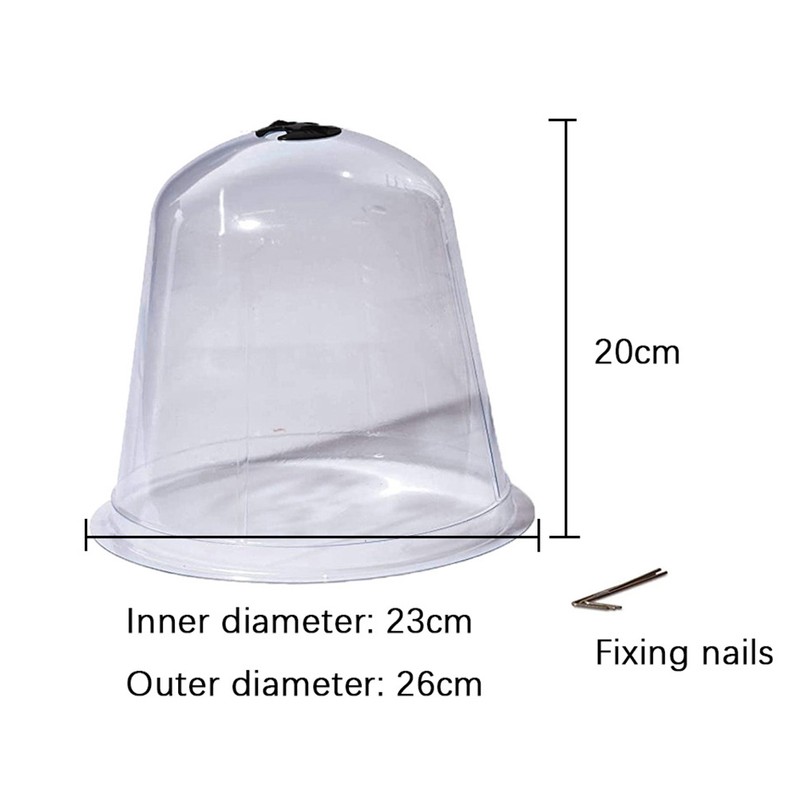 6PCS Reusable Garden Plant Cloche Plastic Dome Protective Seedling Covers