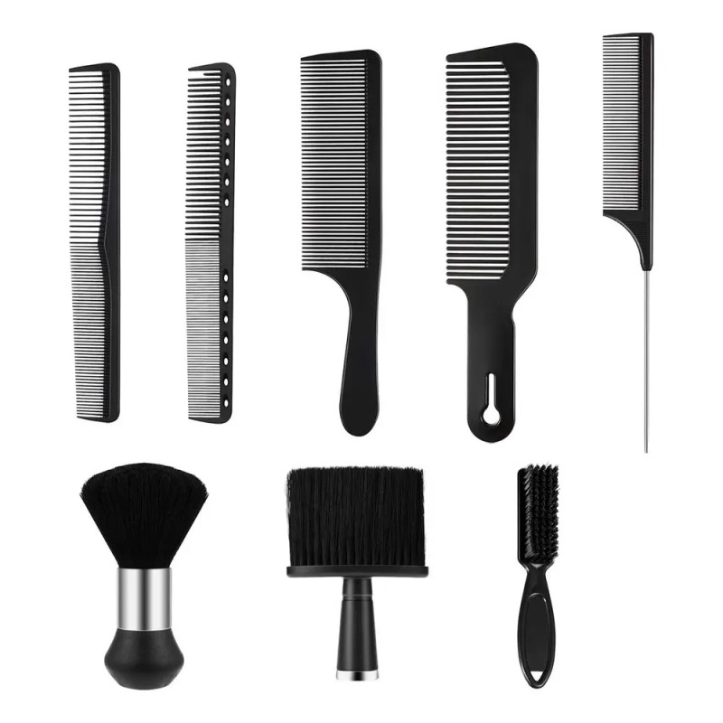 8pzs Cepillo Limpieza De Cabello Para Barbero Peine Barbería