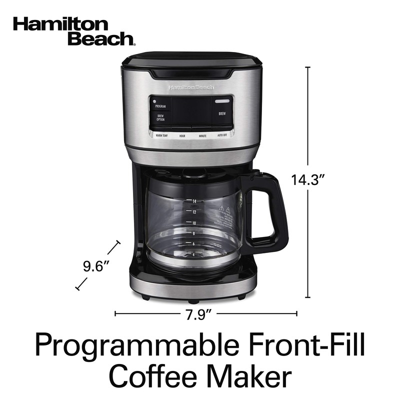 Hamilton Beach Programmable FrontFill Coffee Maker, Extra-Large 14 Cup Capacity,