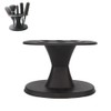 8 Holes Round Comb Storage Stand Plastic Black Desktop Organisation