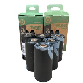 Premium Plant-based Dog Waste Bags - Certified Compostable Dog Waste Bags for Eco-Friendly Cleanup - Unscented Dog Bags-Fits All Standard Dispensers -Leak-Proof & Easy to Use,18 Rolls (270 Bags),Black