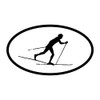 CafePress Cross Country Skier Oval Sticker Oval Car Bumper Sticker